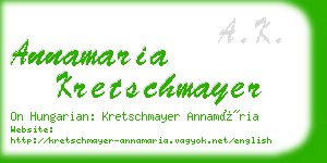 annamaria kretschmayer business card